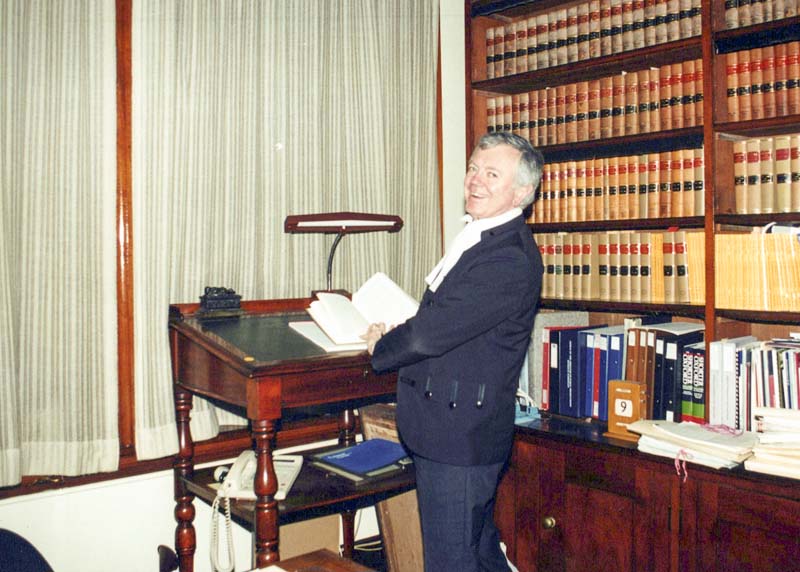 Joseph Anthony Moore in his library