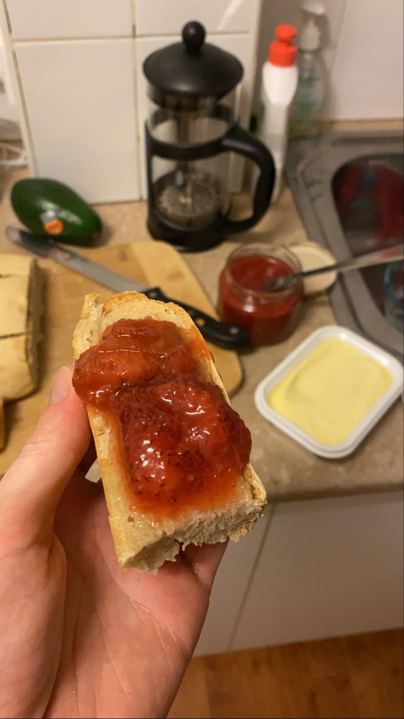 Sourdough with jam